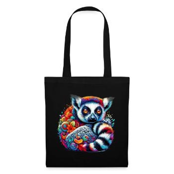 Lémurien - Sac en tissu - noir - Devant