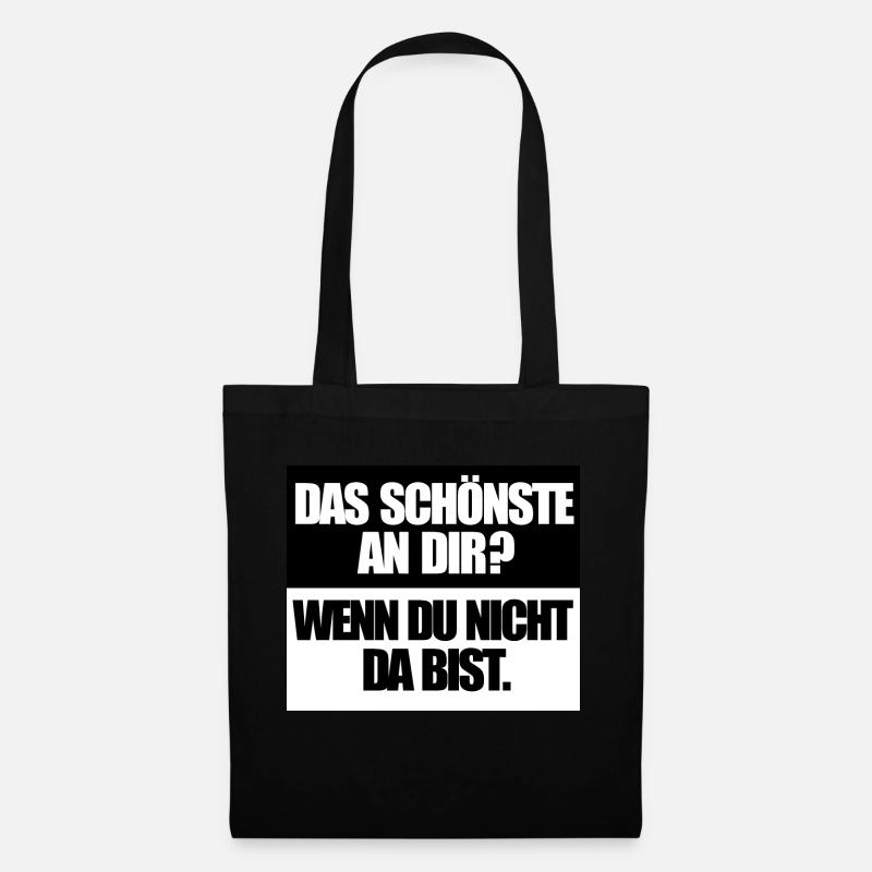 Das schönste an Dir - Stoffbeutel - Schwarz