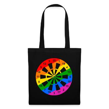 Rainbow Dartboard - Tote Bag - black - Front