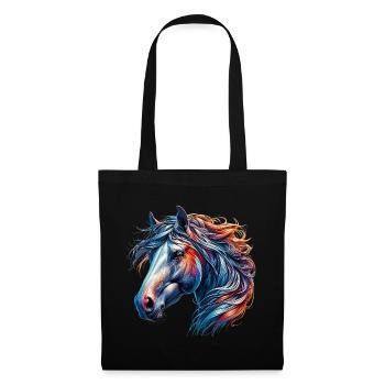 Cheval - Sac en tissu - noir - Devant