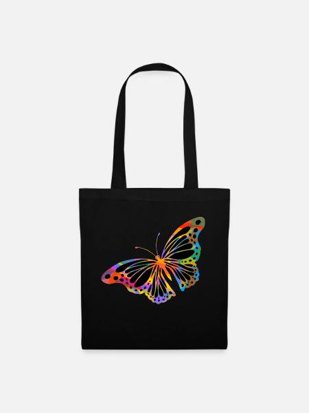 Schmetterling - Stoffbeutel - Schwarz