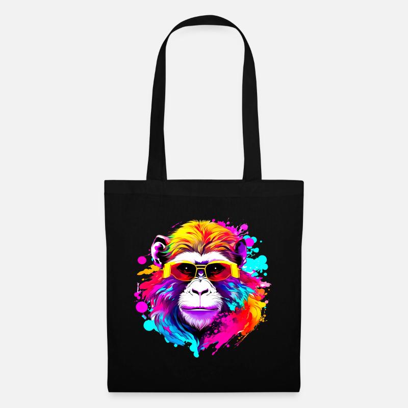 Fancy Macaque #1 - Tote Bag - black