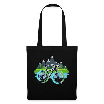 T-shirt VTT - Mugs d’extérieur Sacs Vélo - Sac en tissu - noir - Devant