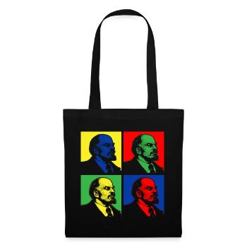 Ikonisches, von der Pop-Art inspiriertes - Stoffbeutel - Schwarz - Vorne