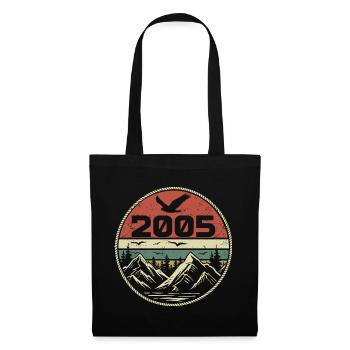 Vintage 2005 Classique 2005 rétro 2005 Cadeau 2005 - Sac en tissu - noir - Devant