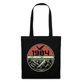 Vintage 1984 Classique 1984 rétro 1984 Cadeau 1984 - Sac en tissu - noir - Devant