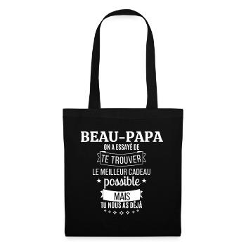 T-shirt Beau-Papa - Sac en tissu - noir - Devant