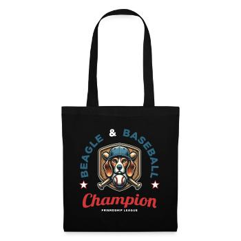 Fan of baseball, beagles and America - Tote Bag - black - Front