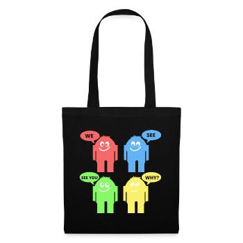 Drôles d’hommes - Sac en tissu - noir - Devant