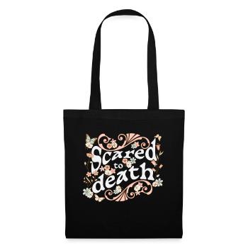 Scared to death for dark backgrounds - Tote Bag - black - Front