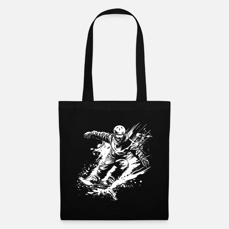 Snowboarder - Stoffbeutel - Schwarz