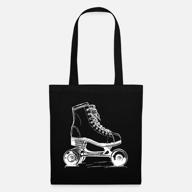Roller Skates Zeichnung - Stoffbeutel - Schwarz