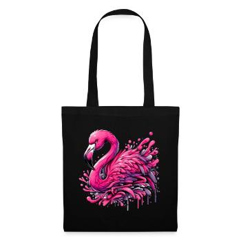 Flamant - Sac en tissu - noir - Devant