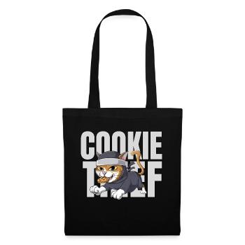 Cookie theft - ninja cat funny design - Tote Bag - black - Front