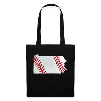 Carte du baseball dans l’État de Pennsylvanie - Sac en tissu - noir - Devant