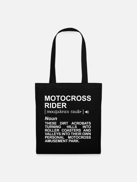 Motocrossfahrer Definition - Stoffbeutel - Schwarz