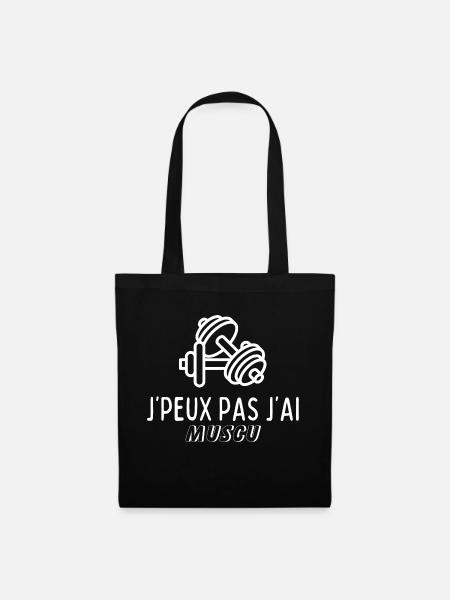 J'peux pas j'ai MUSCU - Musculation - Sac en tissu - noir