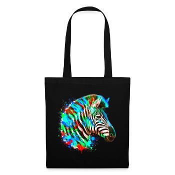 Zèbre - Sac en tissu - noir - Devant