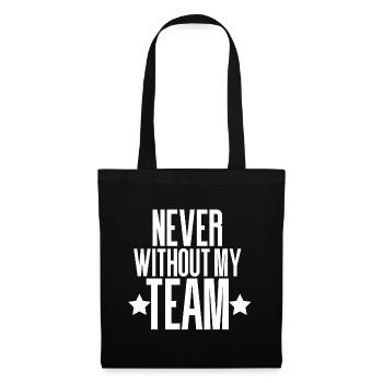 NEVER WITHOUT MY TEAM - Tote Bag - black - Front