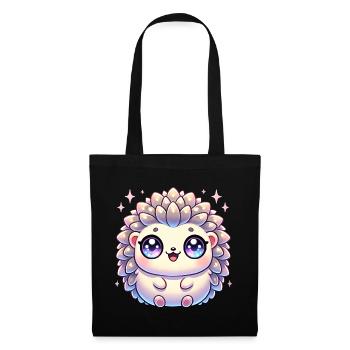 Super Cute Kawaii Baby Hedgehog - Stoffbeutel - Schwarz - Vorne