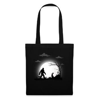 Chemise de Pâques Bigfoot à la chasse aux œufs avec lapin de Pâques - Sac en tissu - noir - Devant