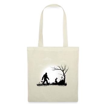Chemise de Pâques Bigfoot à la chasse aux œufs avec lapin de Pâques - Sac en tissu - nature - Devant