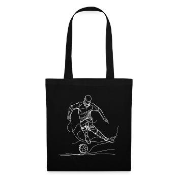 Soccer Boy Line Art - Sac en tissu - noir - Devant