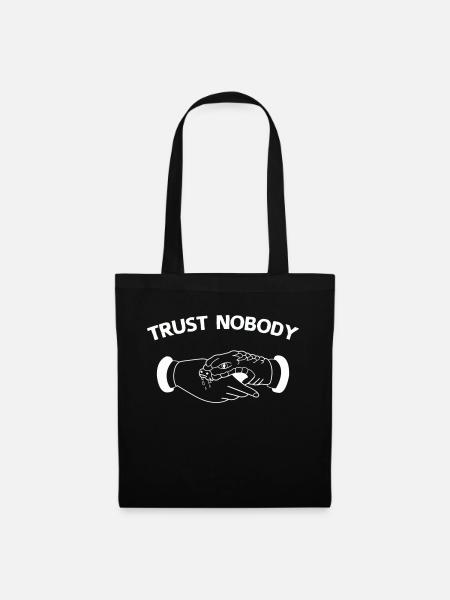 trust nobody - Stoffbeutel - Schwarz