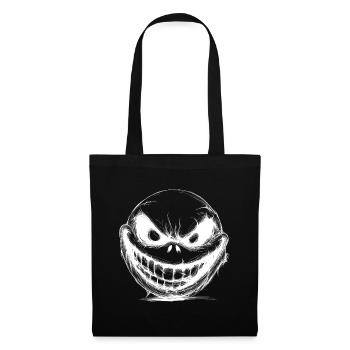 Visage d’Halloween effrayant avec des dents - Sac en tissu - noir - Devant