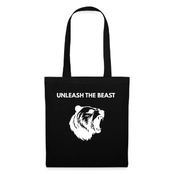 "Unleash the Beast Gym Shirt | Fitness T-Shirt mit - Stoffbeutel - Schwarz - Vorne