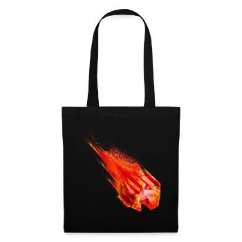 Astéroïde lumineux avec queue de feu - Conception de puissance - Sac en tissu - noir - Devant