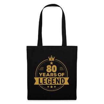 80 Years of Legend – Stylish Birthday Gift - Tote Bag - black - Front