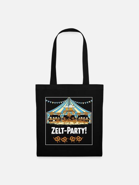 Zelt-Party ! - Stoffbeutel - Schwarz