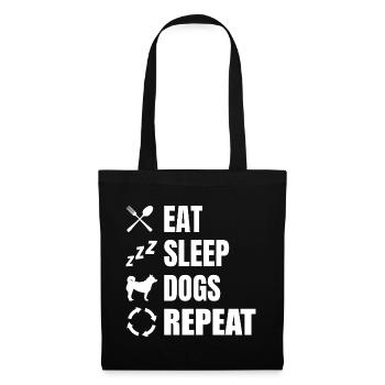 Eat Sleep Dogs Repeat - Tote Bag - black - Front