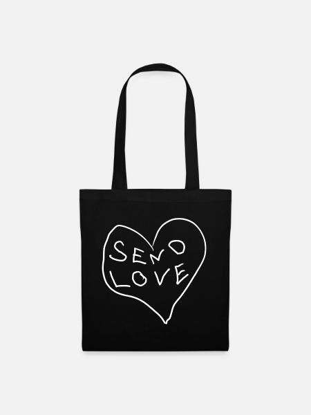 Send Love - Stoffbeutel - Schwarz