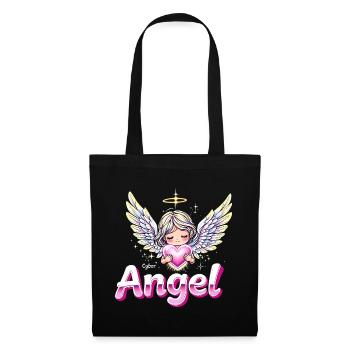 Y2K Retro – Cyber Angel - Tote Bag - black - Front