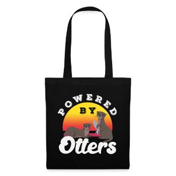 Loutre Amoureux des animaux Loutre de mer Dessin animé - Sac en tissu - noir - Devant