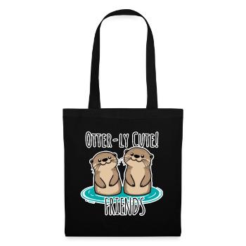 Otterly Cute! Lustiges Freundschafts-Teil für BFF - Stoffbeutel - Schwarz - Vorne