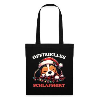Official Sleep Shirt Christmas Beagle - Tote Bag - black - Front