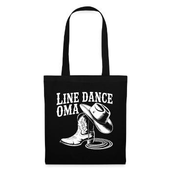 Line Dance Oma Cowboy Boots - Stoffbeutel - Schwarz - Vorne