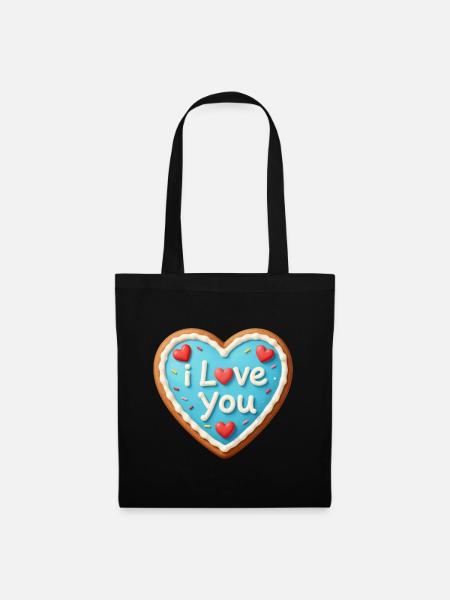 Valentinstag Herz Geschenk Valentinstag - Stoffbeutel - Schwarz