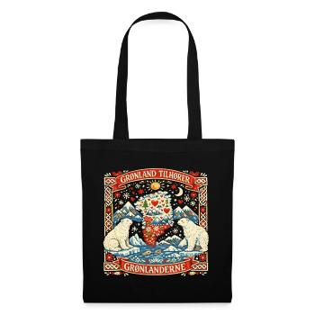 Déclaration d’indépendance du Groenland : cadeau drôle - Sac en tissu - noir - Devant