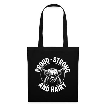Puissance des Highlands et poilettes - Sac en tissu - noir - Devant