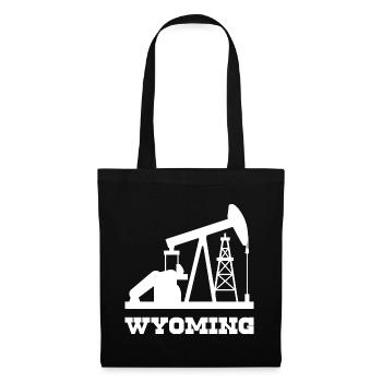 Conception de la pompe à pompe des champs pétrolifères du Wyoming - Sac en tissu - noir - Devant