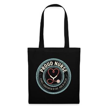 Motif de l’infirmière fière - Coordinateur du chaos - Sac en tissu - noir - Devant