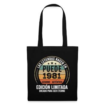 Cadeau Anniversaire Mai 1981, Né en mai 1981 - Sac en tissu - noir - Devant