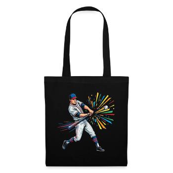 Colorful Baseball Batsman Pop Art - Tote Bag - black - Front