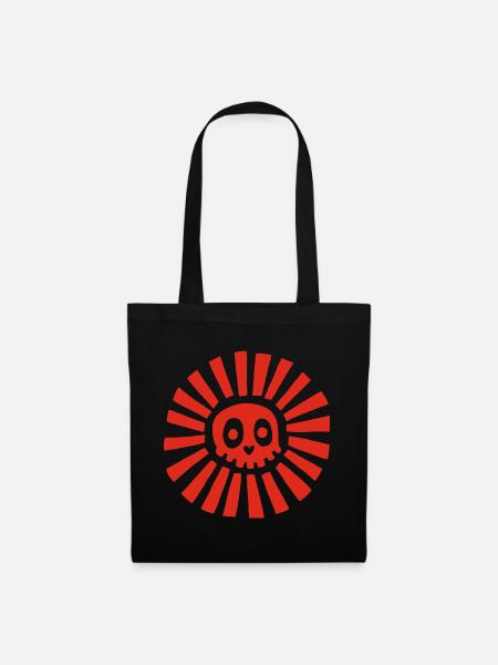 Red Sunny Skull - Stoffbeutel - Schwarz