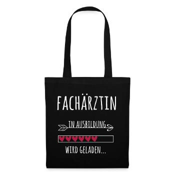 Fachärztin Ausbildung Medizinstudium Ärztin  - Stoffbeutel - Schwarz - Vorne