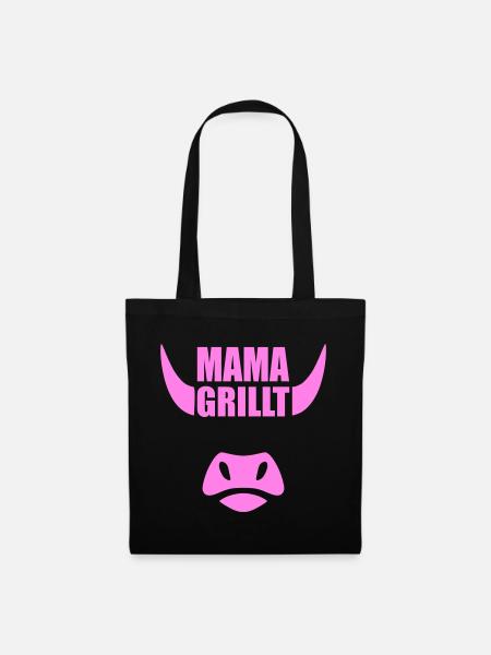 MAMA GRILLT BBQ - Stoffbeutel - Schwarz